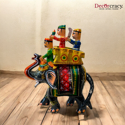 Ambabari Baarat Multicolor Hand Painted Wooden Rajasthani