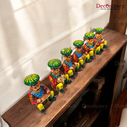 Rajasthani Musician Bawla Set Instrument Wooden Hand Painted