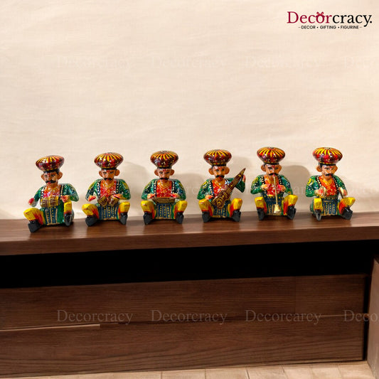 Rajasthani Musician Bawla Set Instrument Wooden Hand Painted 4"