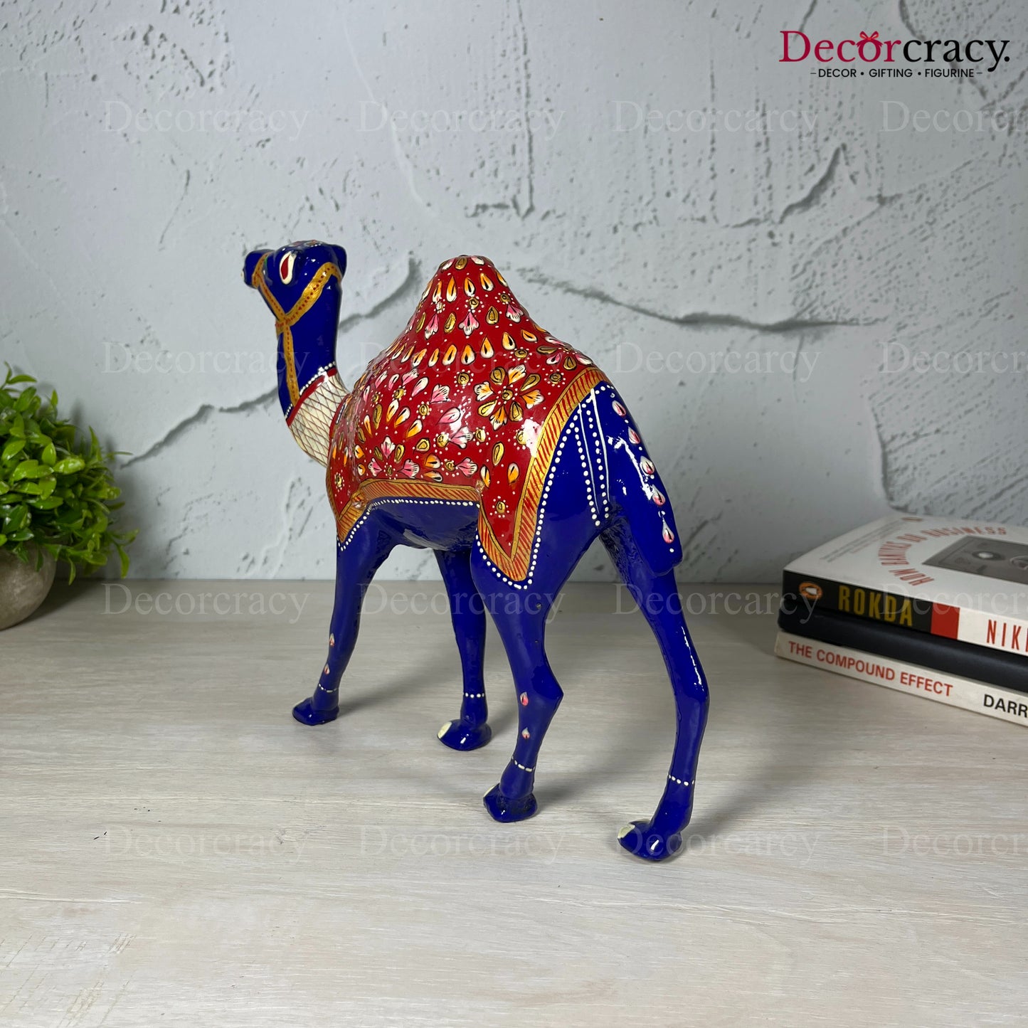 Camel 1Pc Metal Meenakari Art Hand Painted Animal Set Blue/Multi