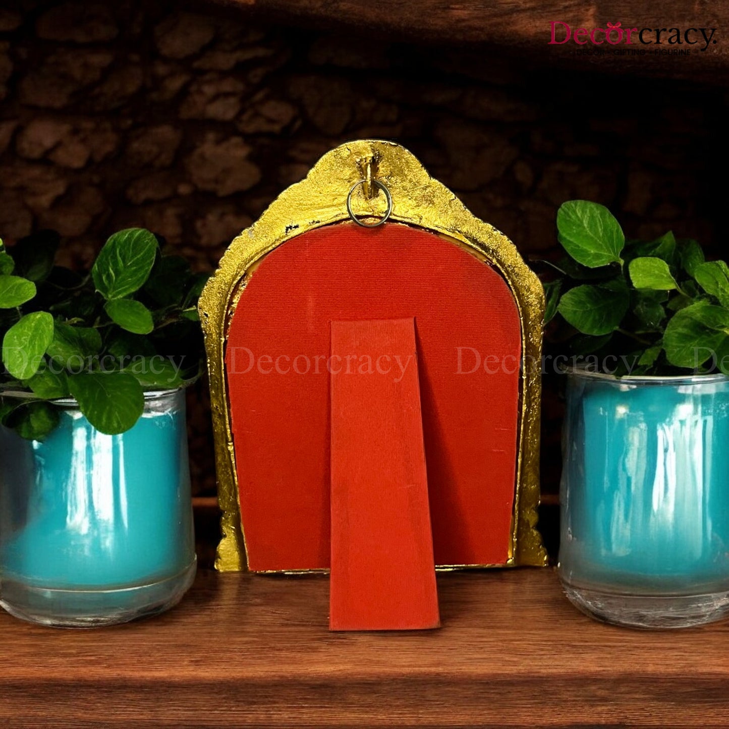 Shree Ram Darbar Frame Wall Hanging Metal golden