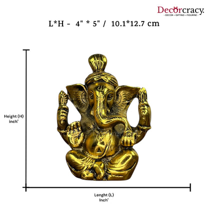 Shree Ganesh Pagdi Idol Metal golden
