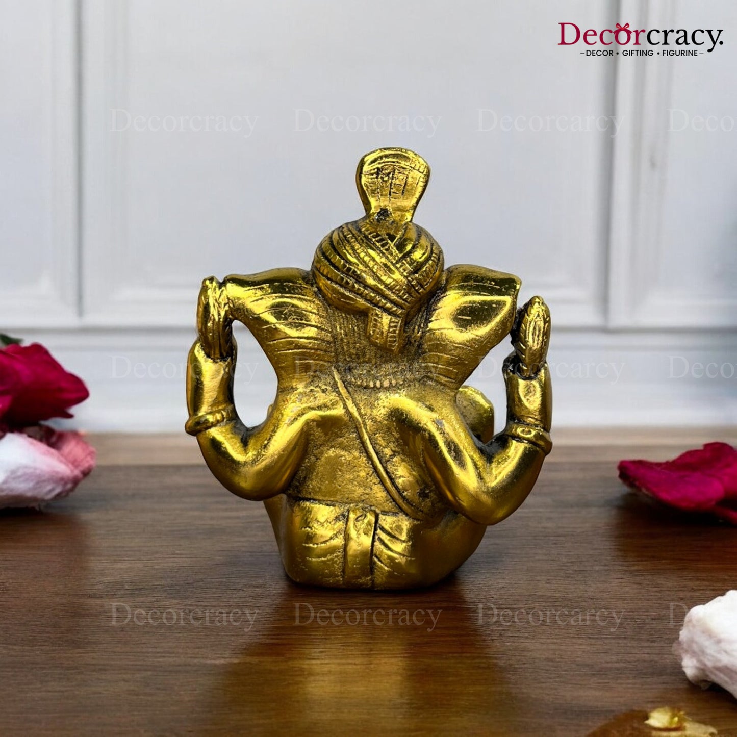 Shree Ganesh Pagdi Idol Metal golden