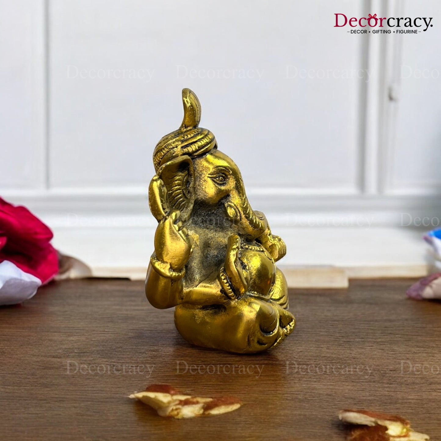 Shree Ganesh Pagdi Idol Metal golden