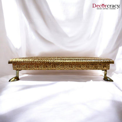 Rajwadi Chowki Patla 12" Wooden golden