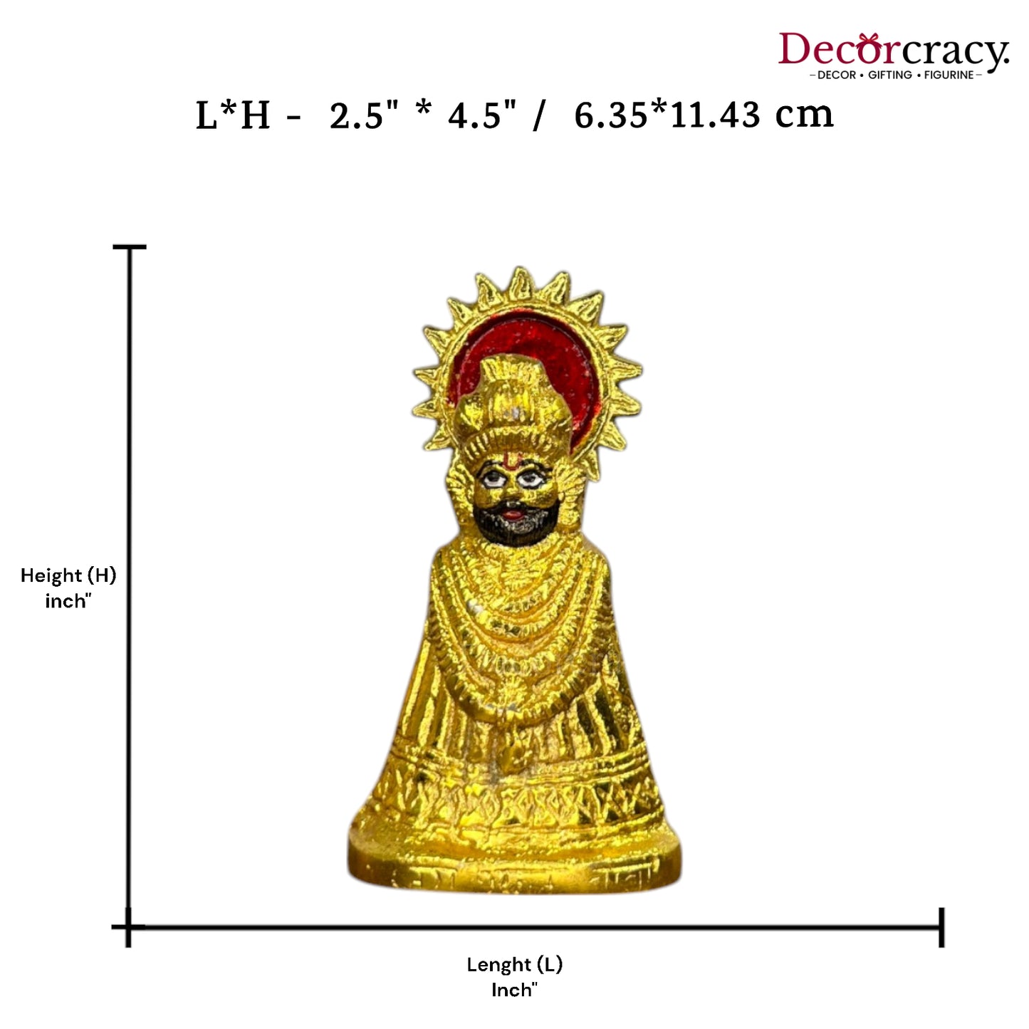 Shree Khatu Shyam Idol Metal golden