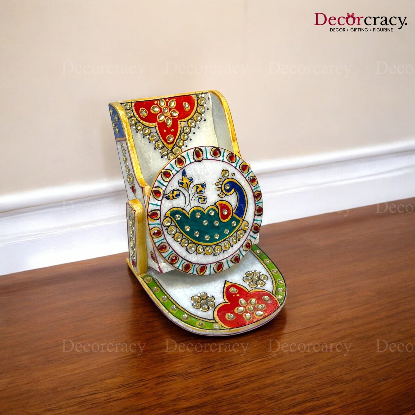 Rajasthani Marble Mobile Holder Meenakari