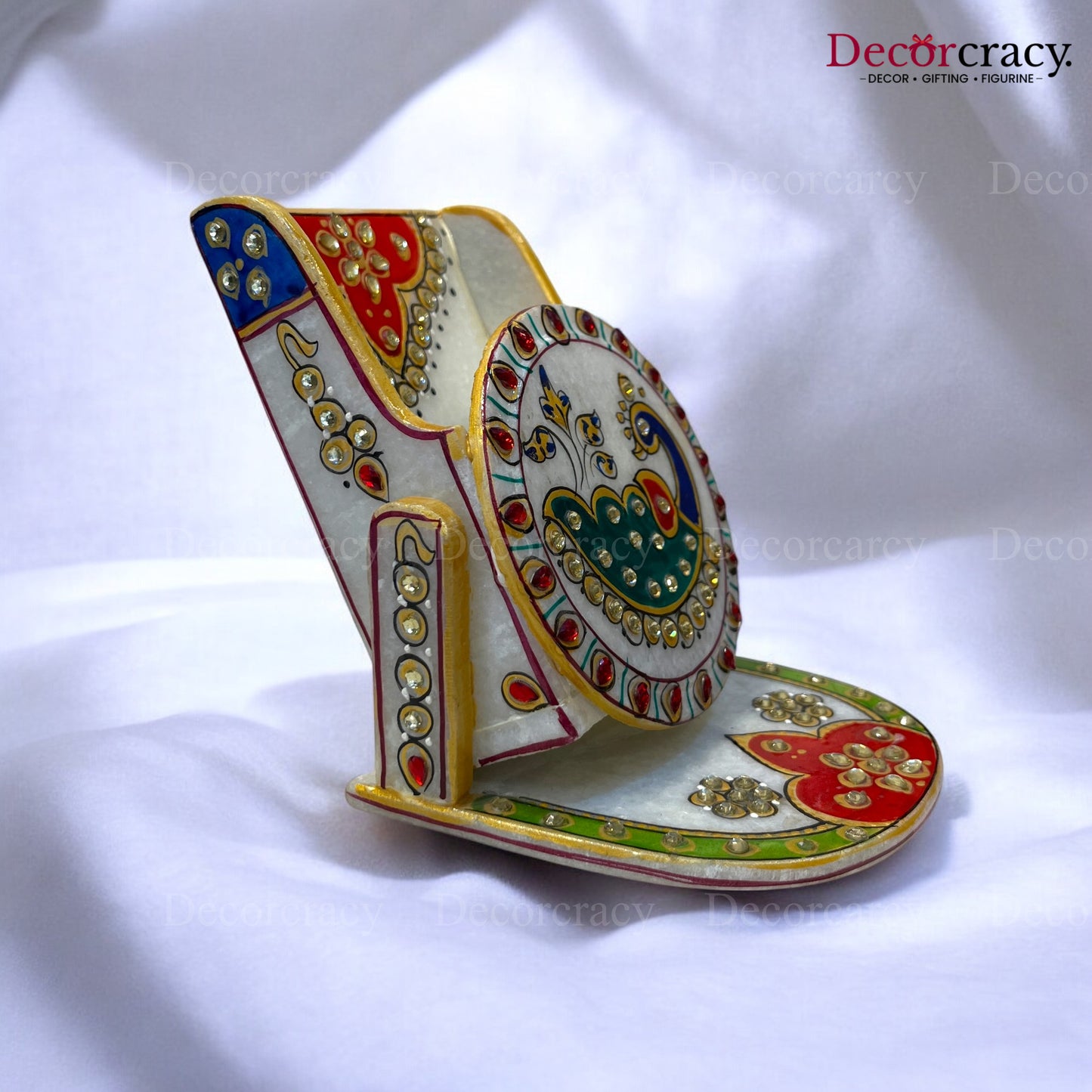 Rajasthani Marble Mobile Holder Meenakari