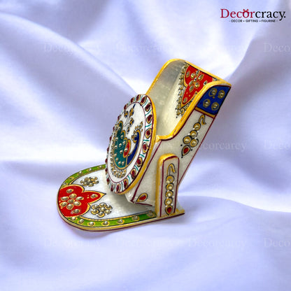 Rajasthani Marble Mobile Holder Meenakari