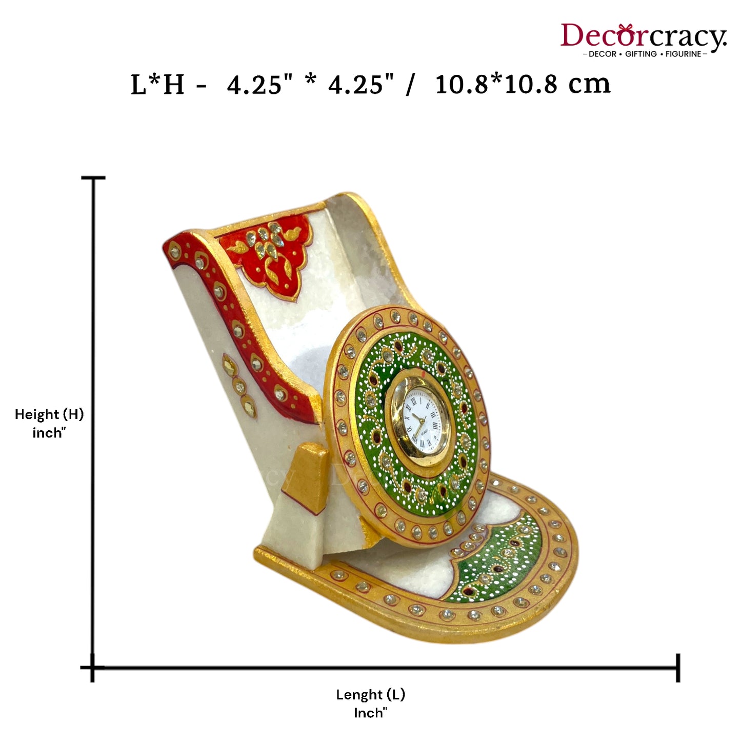 Rajasthani Marble Mobile Holder with Watch Meenakari