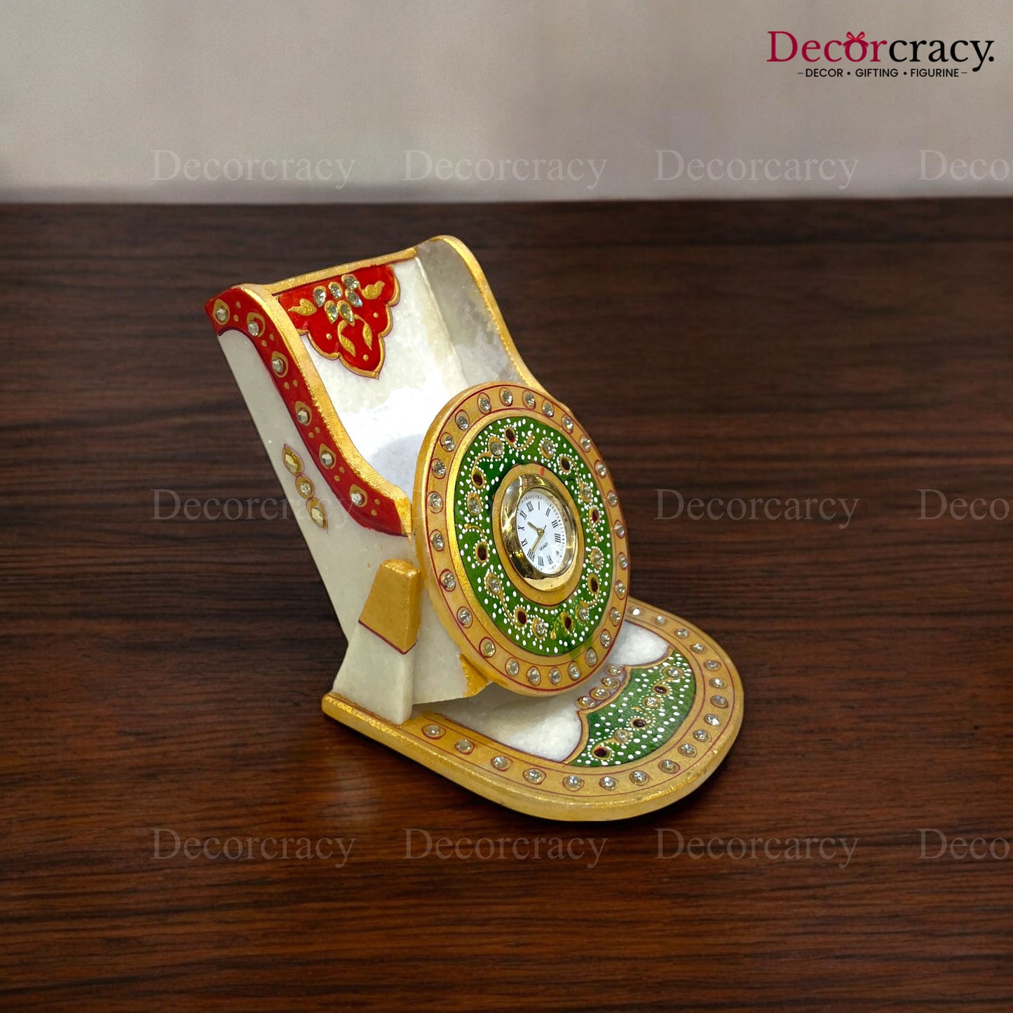 Rajasthani Marble Mobile Holder with Watch Meenakari