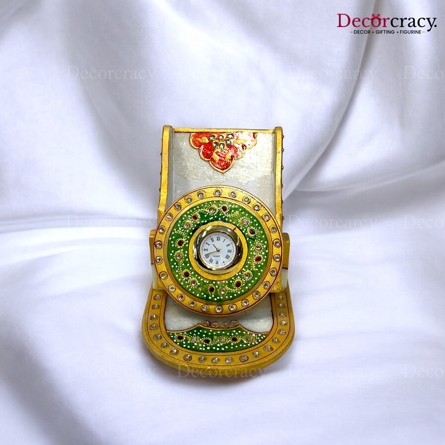 Rajasthani Marble Mobile Holder with Watch Meenakari