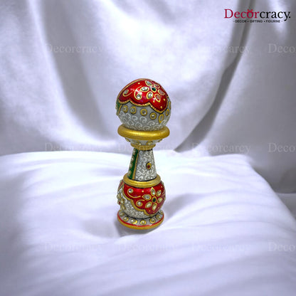 Rajasthani Marble Clock Tower Meenakari Table Watch