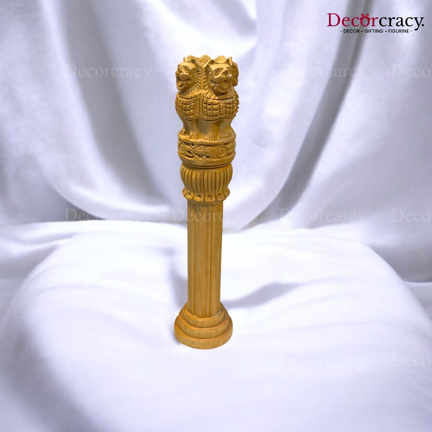 Ashok Stambh Pillar 11" Wooden Brown