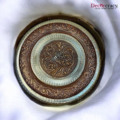 Round 4 Partition Dry Fruit Mukhwas Box Wooden 10"