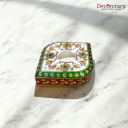 Rajasthani Marble Ash Tray Meenakari