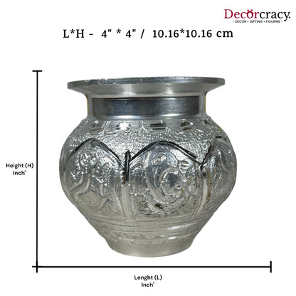 Kalash Lota Metal Utensil Pooja Big 4"