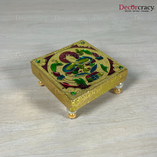 Chowki Patla 3" Wooden Golden