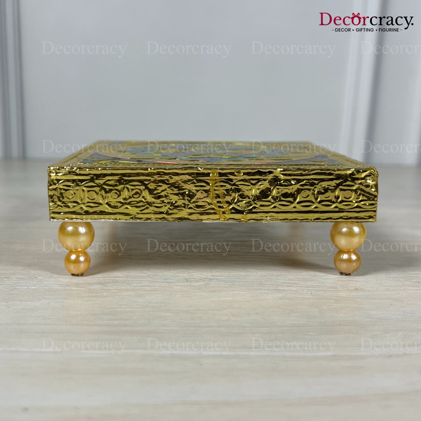 Chowki Patla 4" Wooden Golden