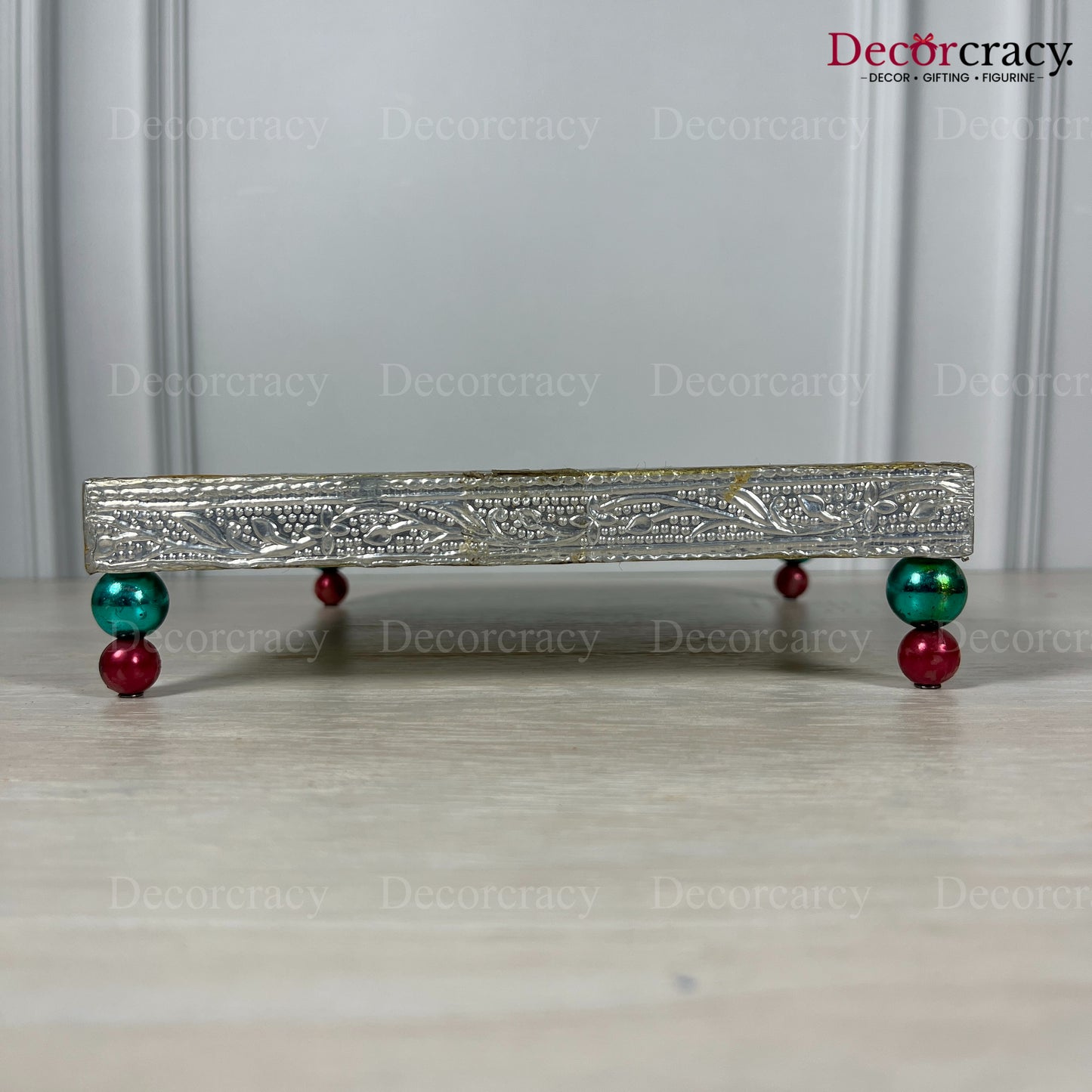 Chowki Patla 8" Wooden Silver