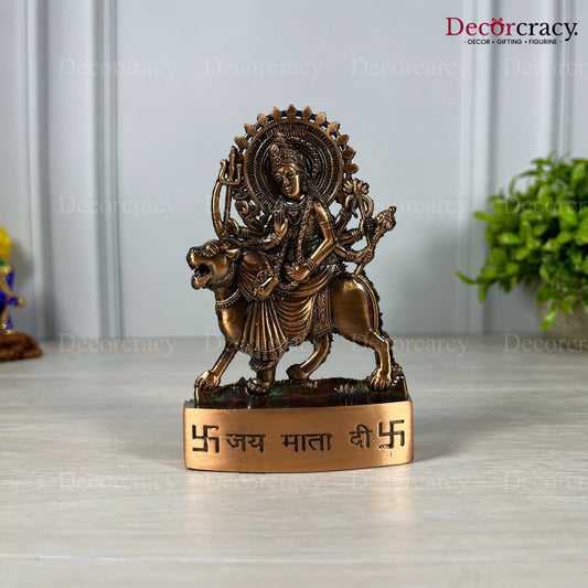 Durga Maa Antique Copper Metal God SP Idol