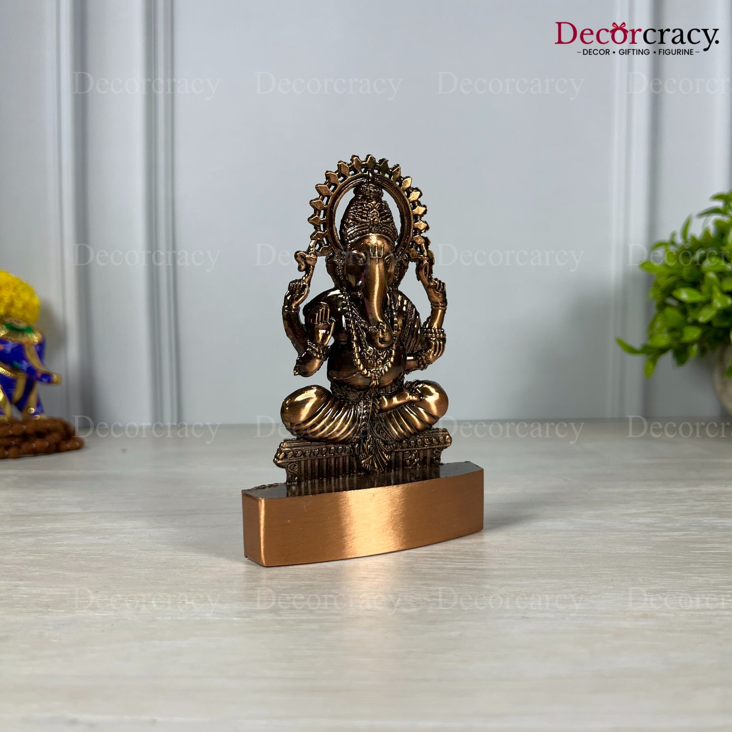 Shree Ganesh Antique Copper Metal God SP Idol