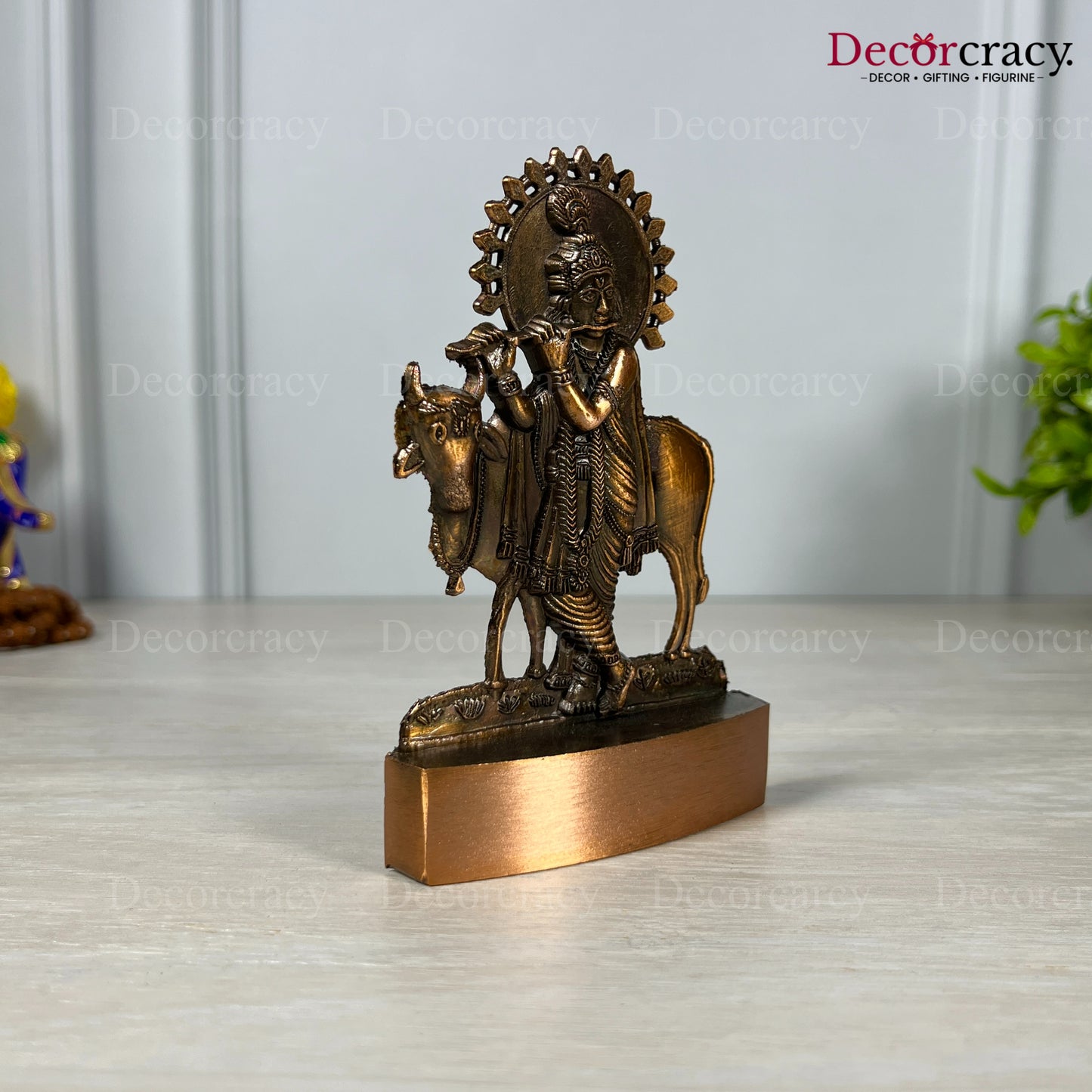 Shree Krishna Guy Antique Copper Metal God SP Idol