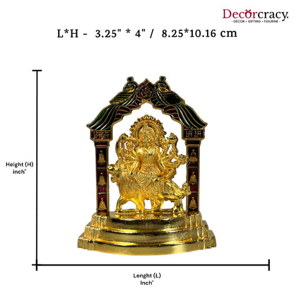 Maa Durga Peacock Mehraab Golden Metal God SP