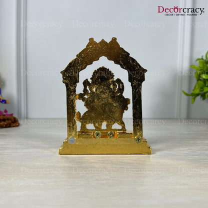 Maa Durga Peacock Mehraab Golden Metal God SP