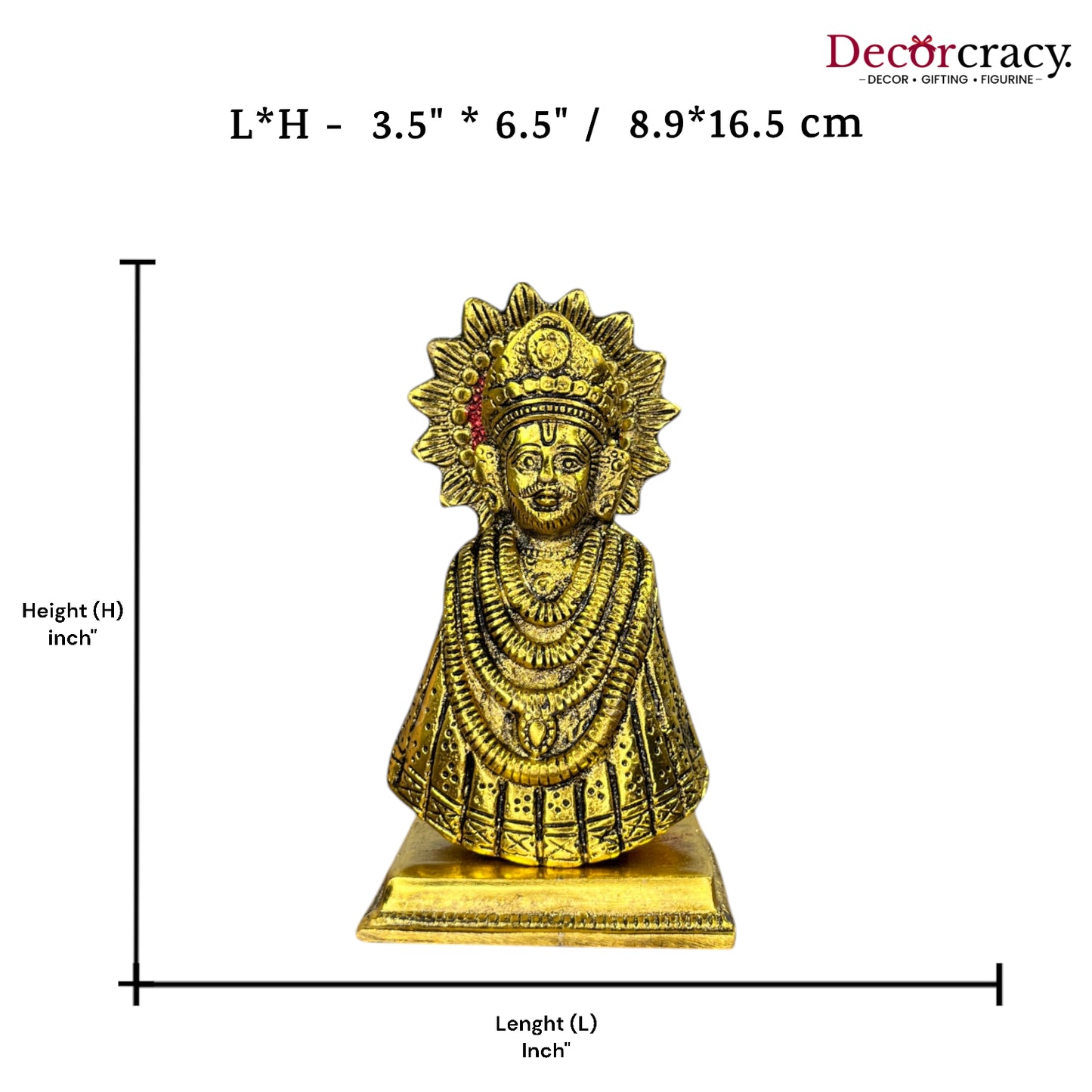 Shree Khatu Shyam Idol Metal golden