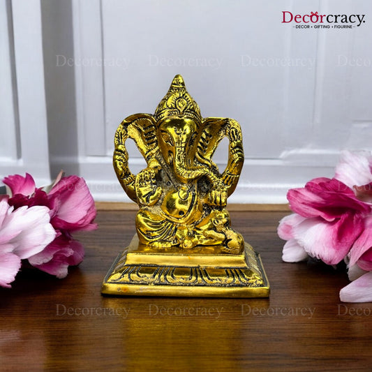 Shree Ganesh Idol Metal golden