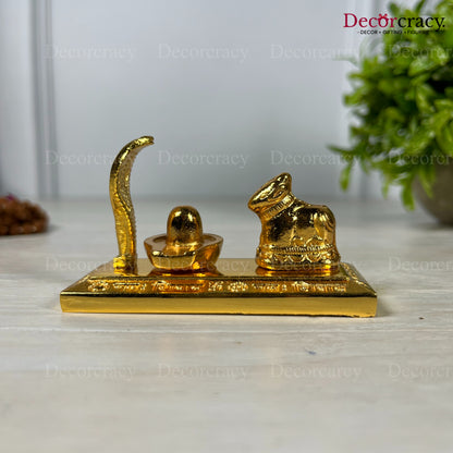 Shivling Nandi Golden Metal SP