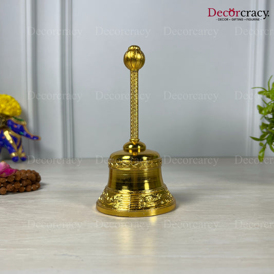 Pooja Ghanti Aarti Golden Metal SP Big