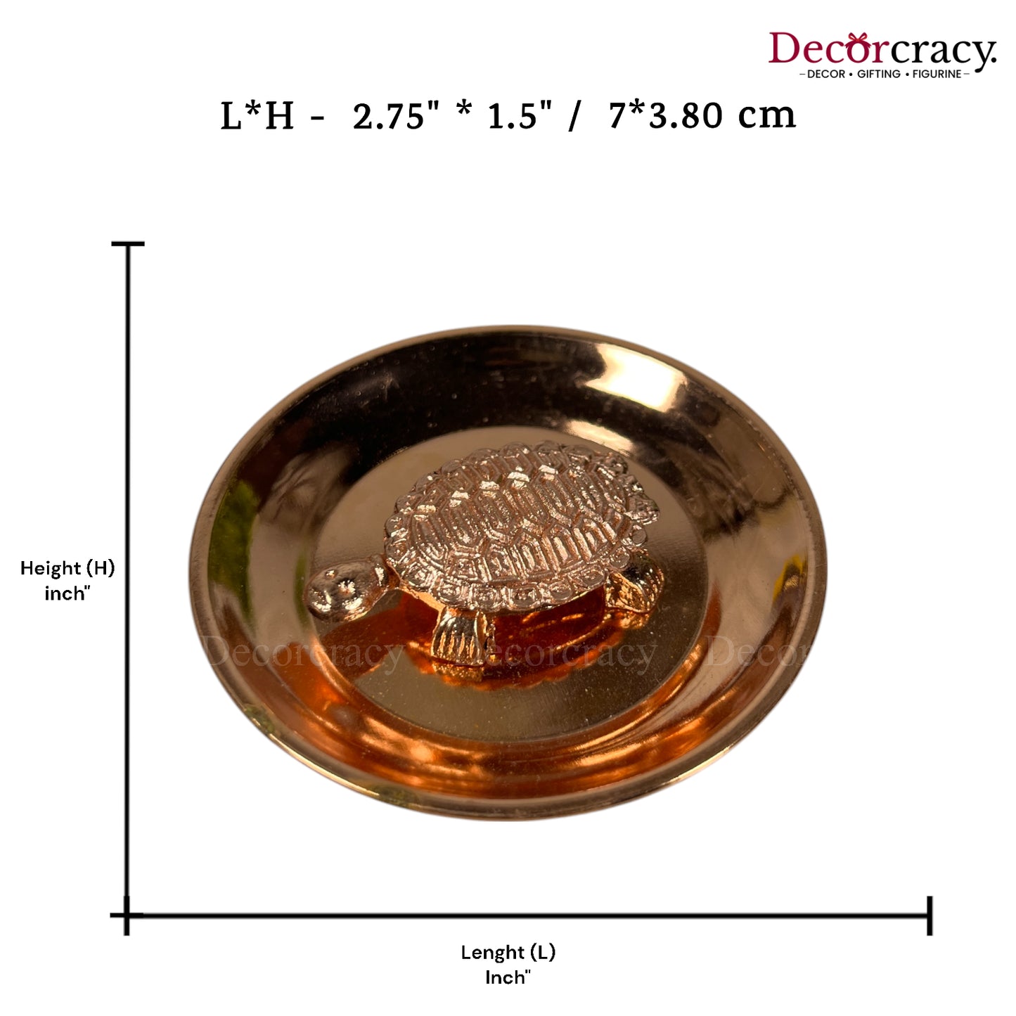 Kachua Plate Vastu Metal Copper SP 3"