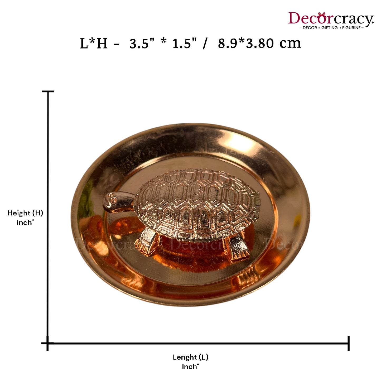 Kachua Plate Vastu Metal Copper SP 5"