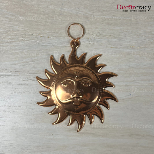 Sooraj Face Wall Hanging Copper Metal SP 4"
