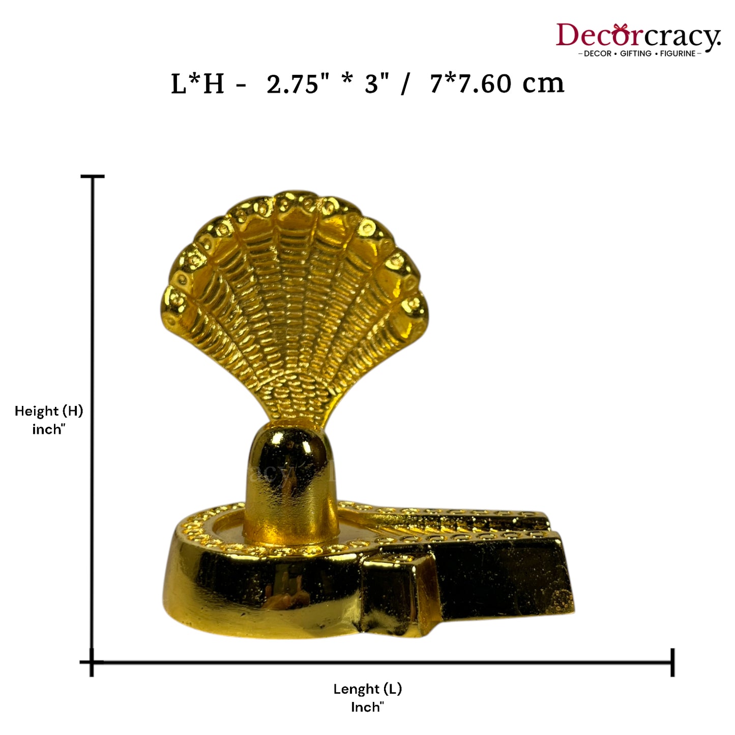 Shivling with Naag Golden Metal SP