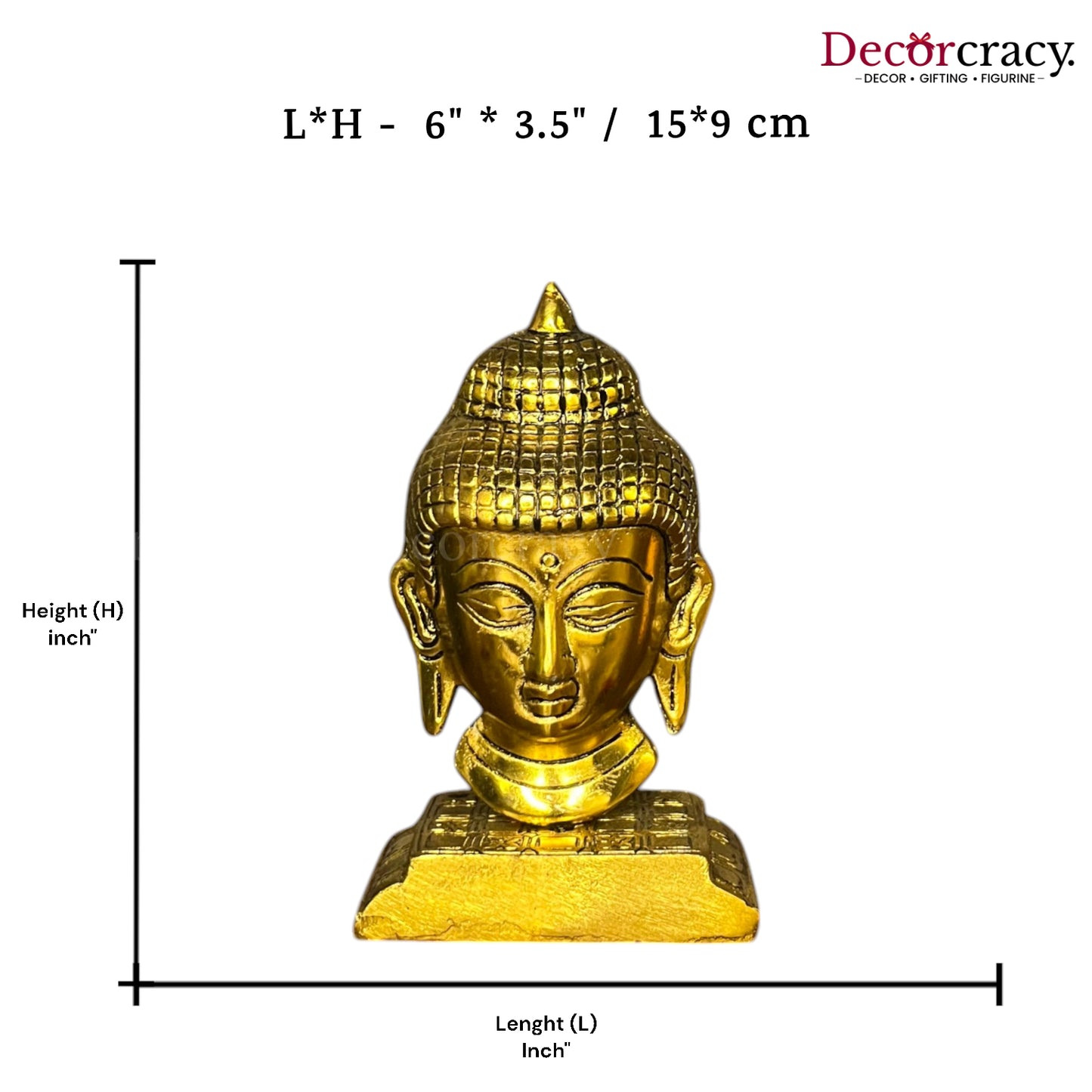 Buddha Face Stand Metal golden