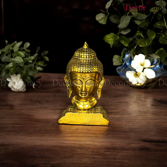 Buddha Face Stand Metal golden