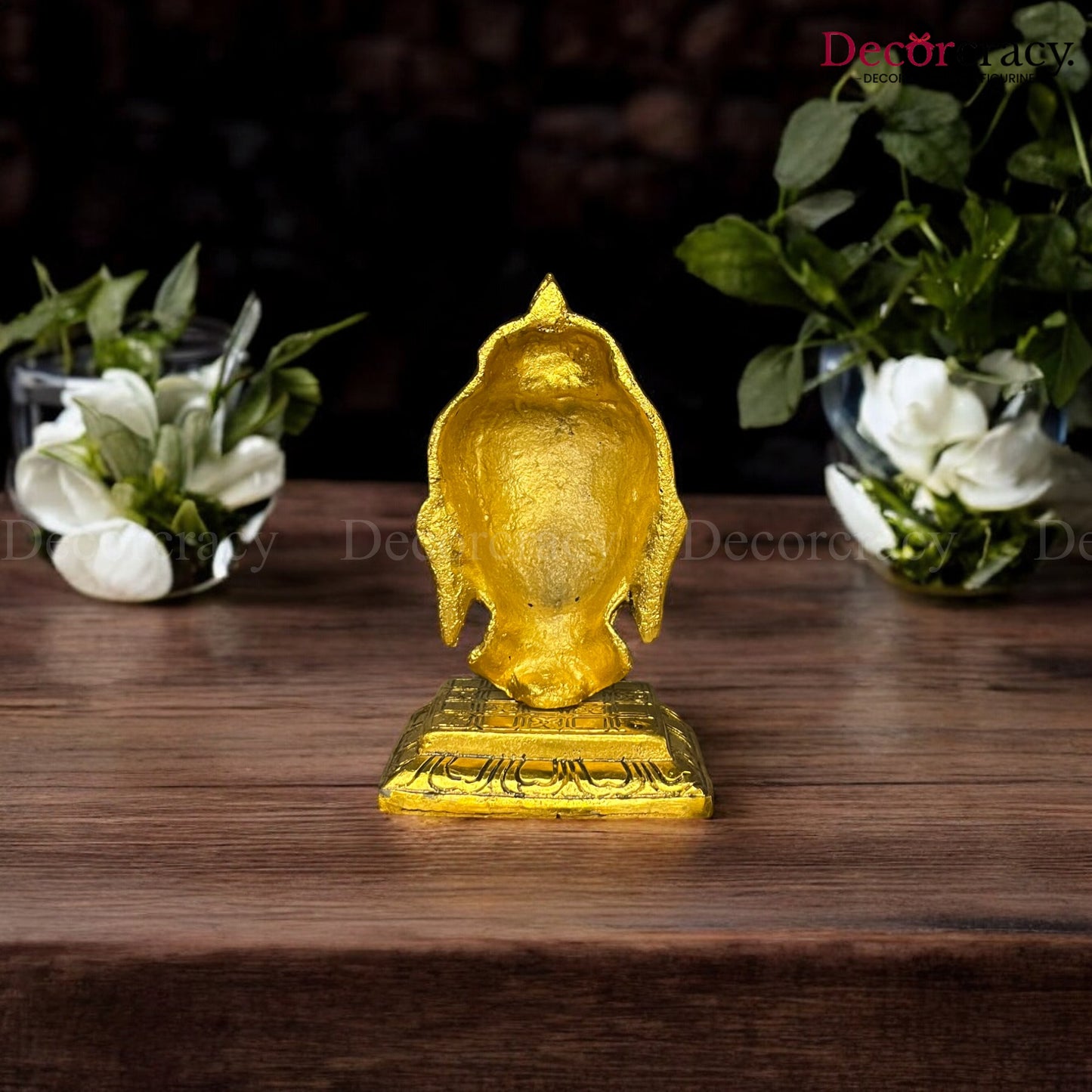 Buddha Face Stand Metal golden