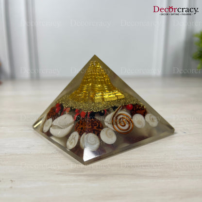 Lakshmi Pyramid Vastu Dhan Varsha Yantra Resin 3"