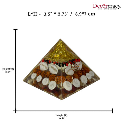 Lakshmi Pyramid Vastu Dhan Varsha Yantra Resin 4"