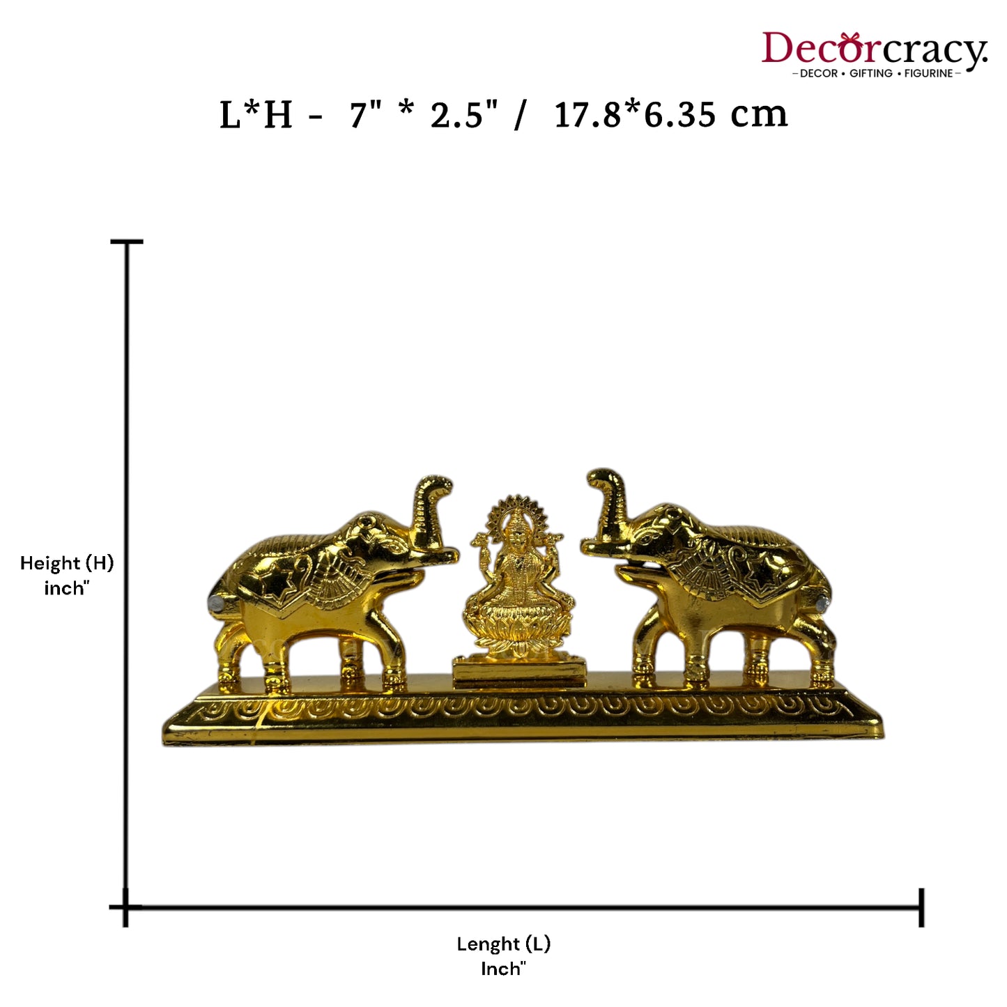 Lakshmi Elephant Roli Moli Teeka Sindoor Chawal Golden Metal SP