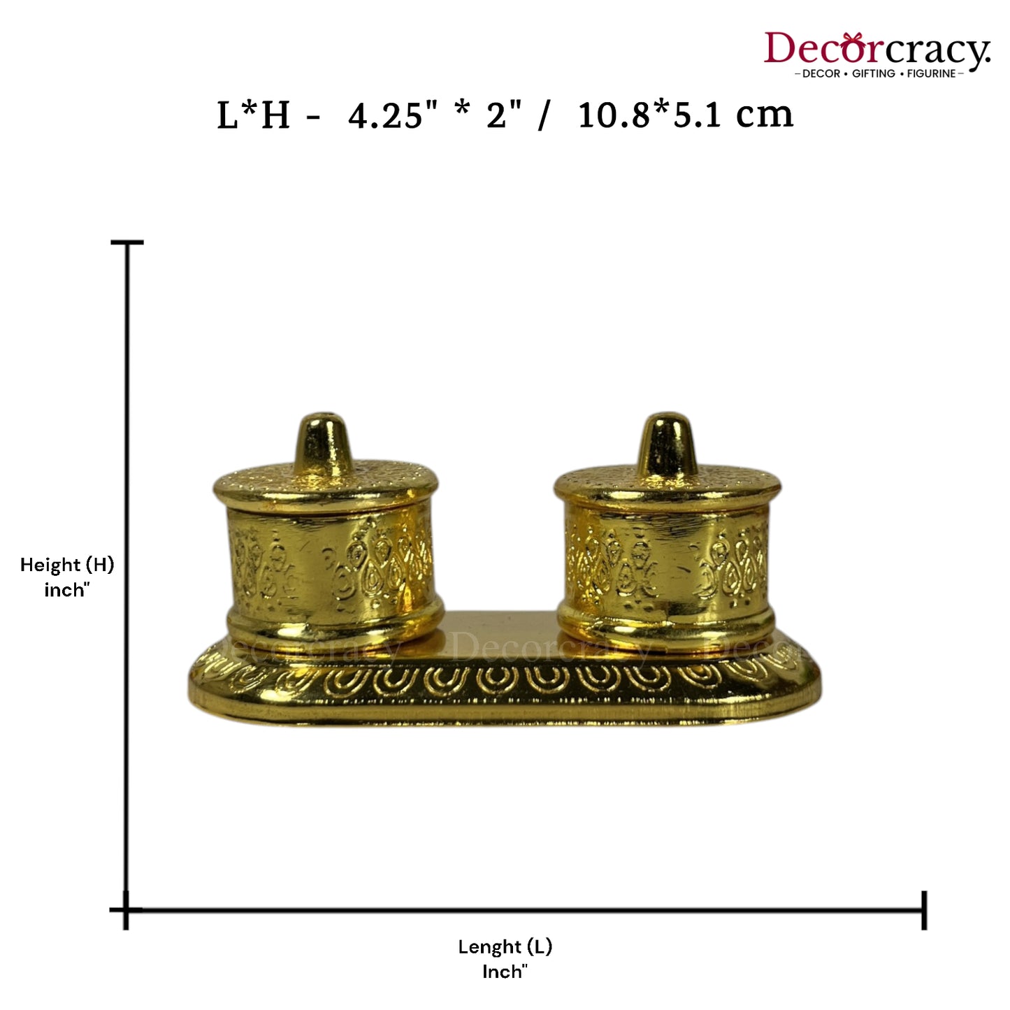 Double Dibbi Magnet  Roli Moli Teeka Sindoor Chawal Golden Metal SP