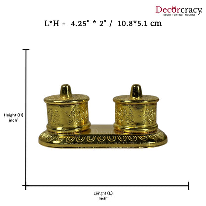 Double Dibbi Magnet  Roli Moli Teeka Sindoor Chawal Golden Metal SP