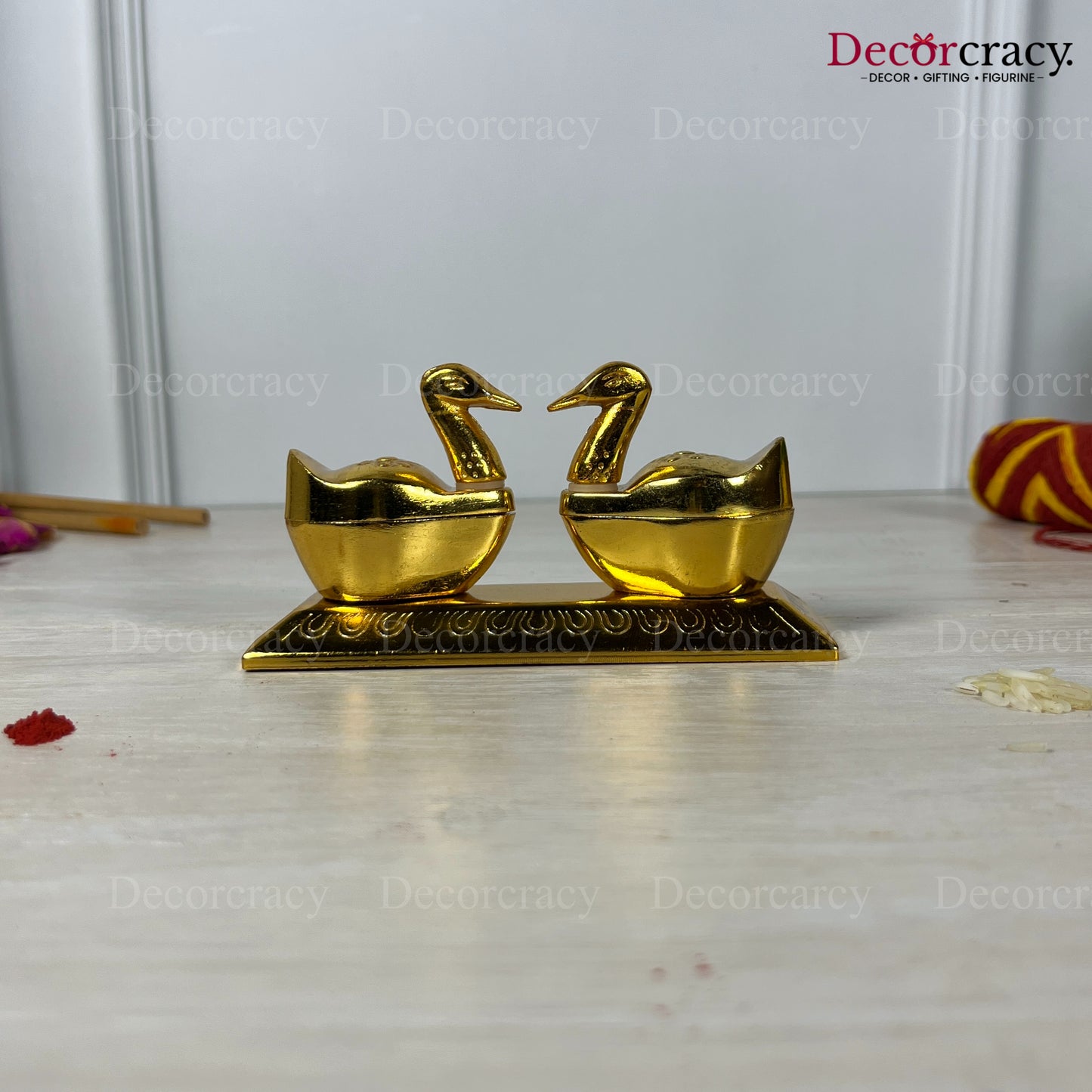 Double Duck Swan Roli Moli Teeka Sindoor Chawal Golden Metal SP
