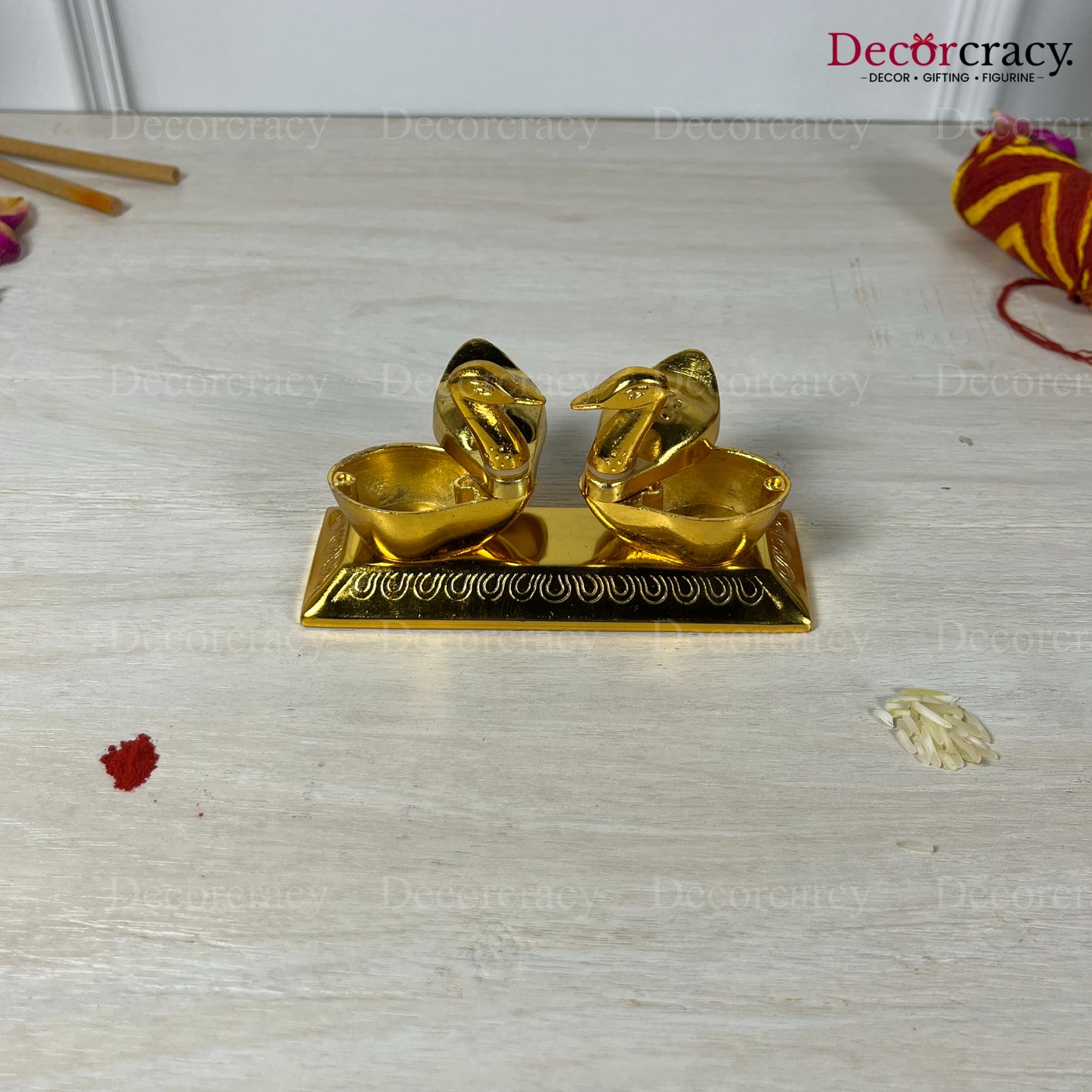 Double Duck Swan Roli Moli Teeka Sindoor Chawal Golden Metal SP