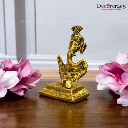 Shree Ganesh with Pagdi Idol Metal golden