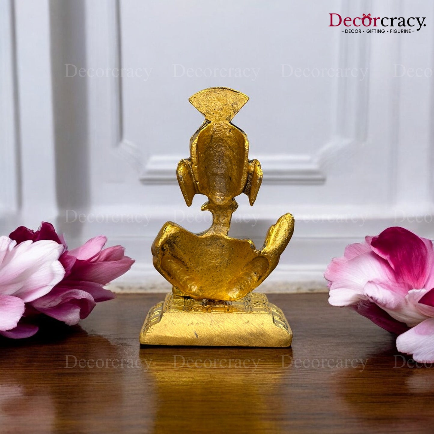 Shree Ganesh with Pagdi Idol Metal golden