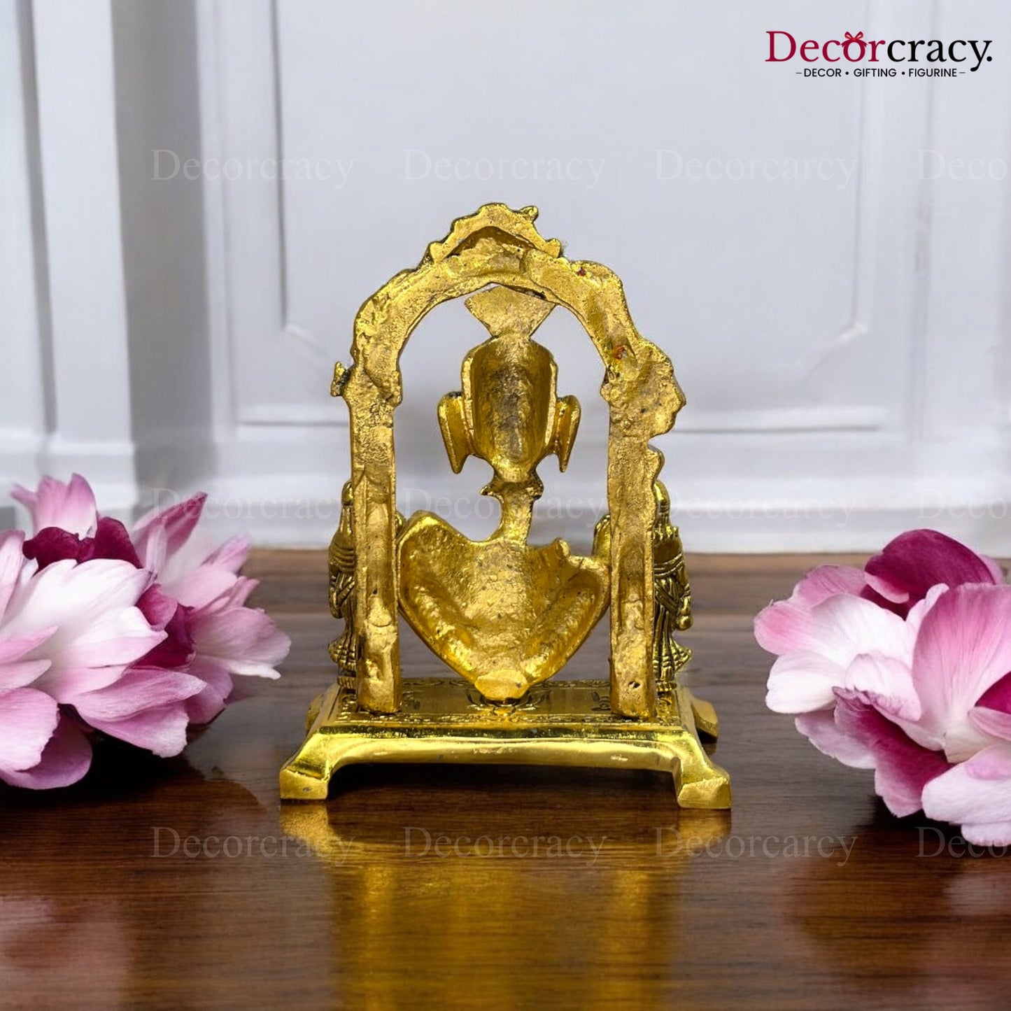 Shree Ganesh Riddhi Siddhi Mehraab Idol Metal golden